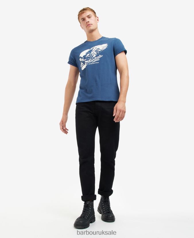Vantage Graphic-Print T-Shirt Barbour Men R08LB6929 Clothing Racing Green