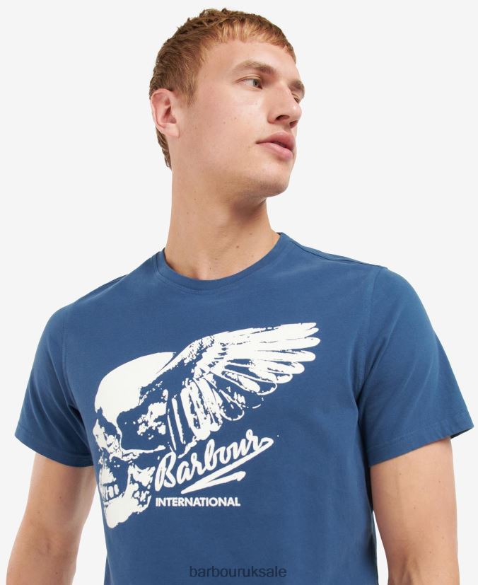 Vantage Graphic-Print T-Shirt Barbour Men R08LB6929 Clothing Racing Green