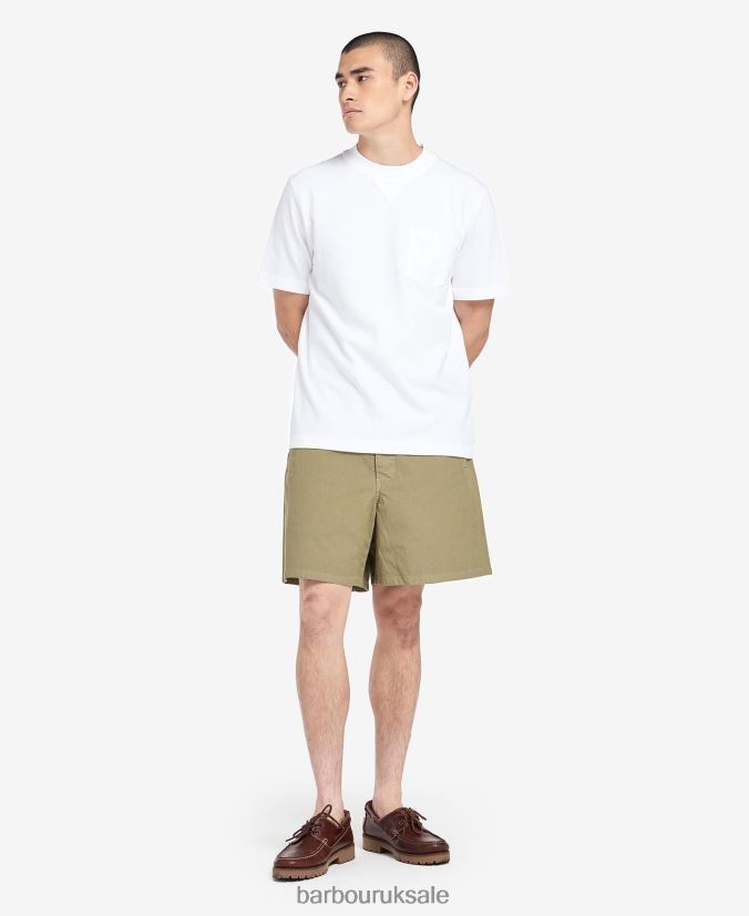 Williams Pocket T-Shirt Barbour Men R08LB6958 Clothing Bleached Olive