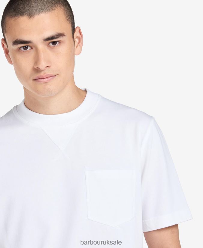 Williams Pocket T-Shirt Barbour Men R08LB6958 Clothing Bleached Olive