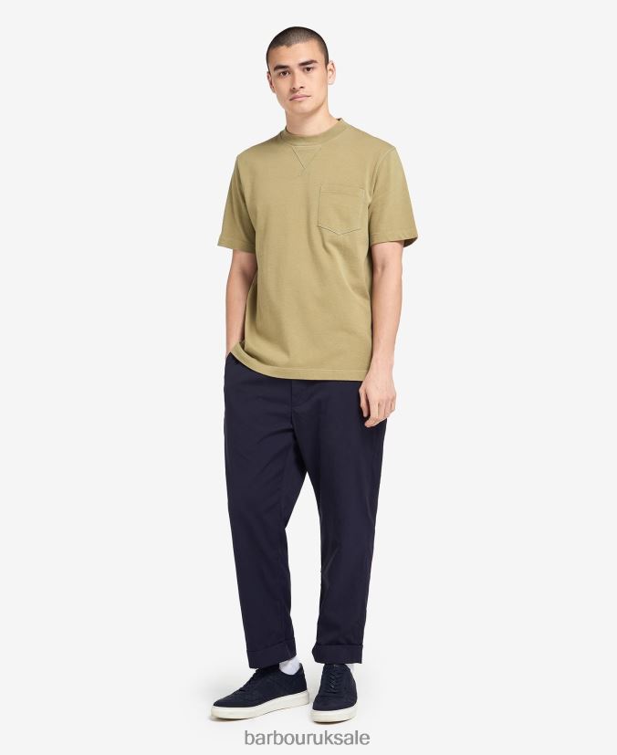Williams Pocket T-Shirt Barbour Men R08LB6960 Clothing Bleached Olive