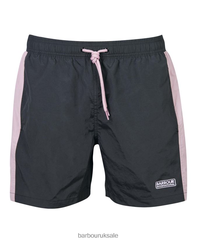 Colour-Block Swim Shorts Barbour Men R08LB61220 Clothing Black/Thistle