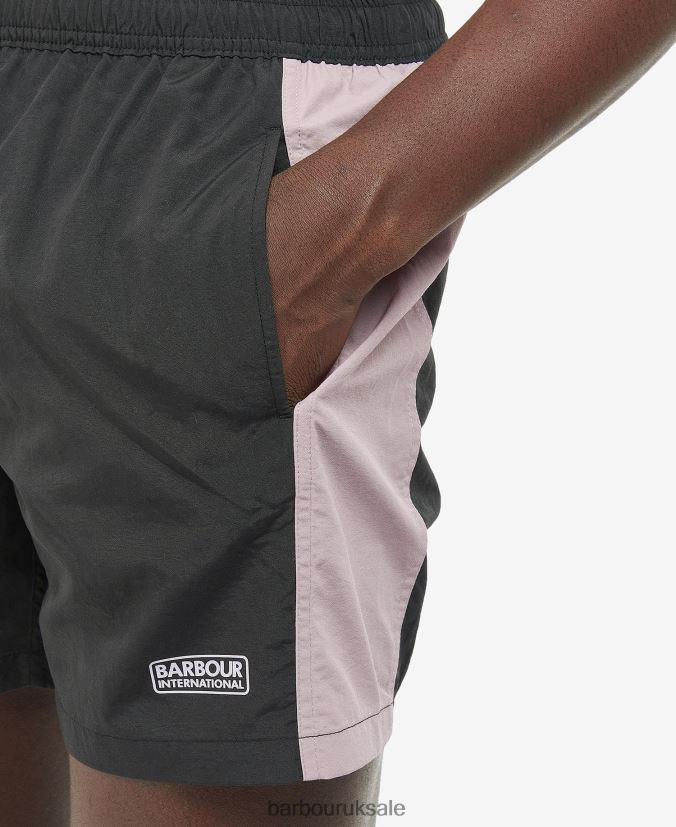 Colour-Block Swim Shorts Barbour Men R08LB61220 Clothing Black/Thistle