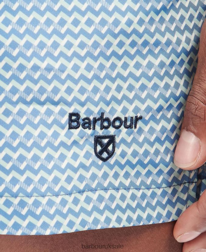 Diamond Geo Swim Shorts Barbour Men R08LB61187 Clothing Navy