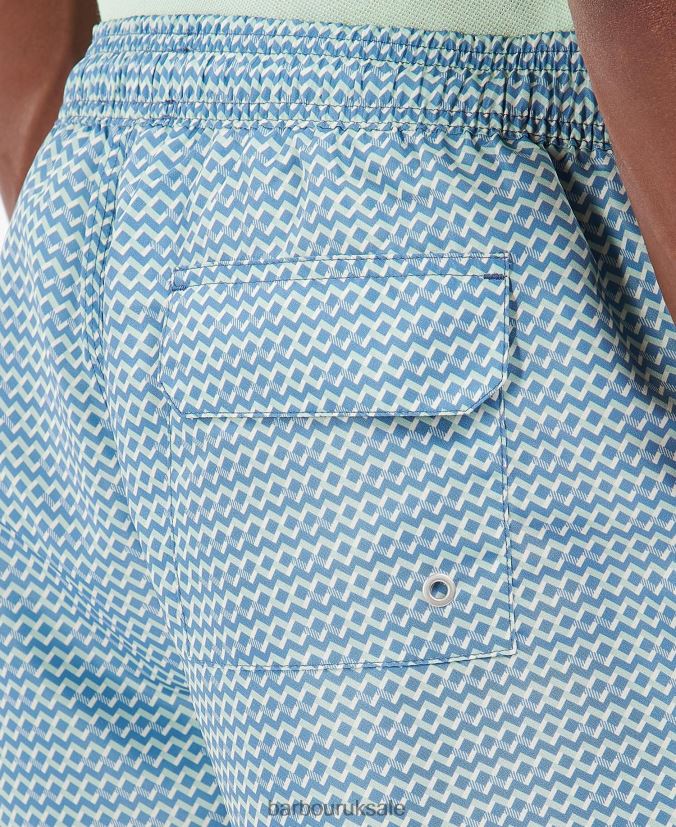 Diamond Geo Swim Shorts Barbour Men R08LB61187 Clothing Navy