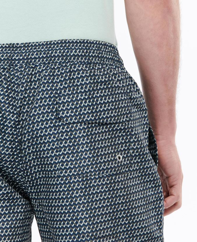 Diamond Geo Swim Shorts Barbour Men R08LB61201 Clothing Navy