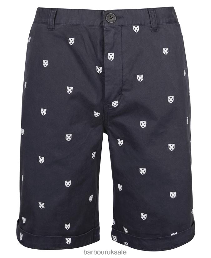 Embroidered Shorts Barbour Men R08LB61230 Clothing Classic Navy