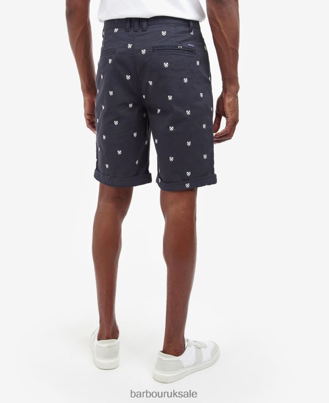 Embroidered Shorts Barbour Men R08LB61230 Clothing Classic Navy