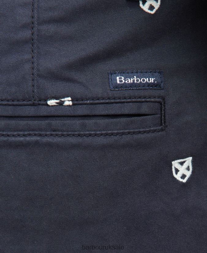 Embroidered Shorts Barbour Men R08LB61230 Clothing Classic Navy