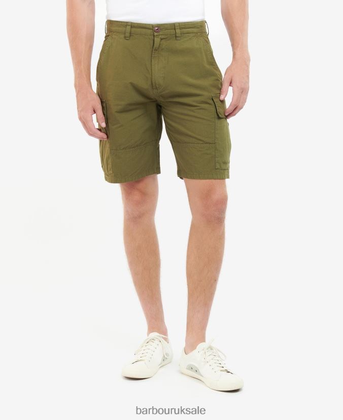 Essential Ripstop Cargo Shorts Barbour Men R08LB61159 Clothing Ivy Green