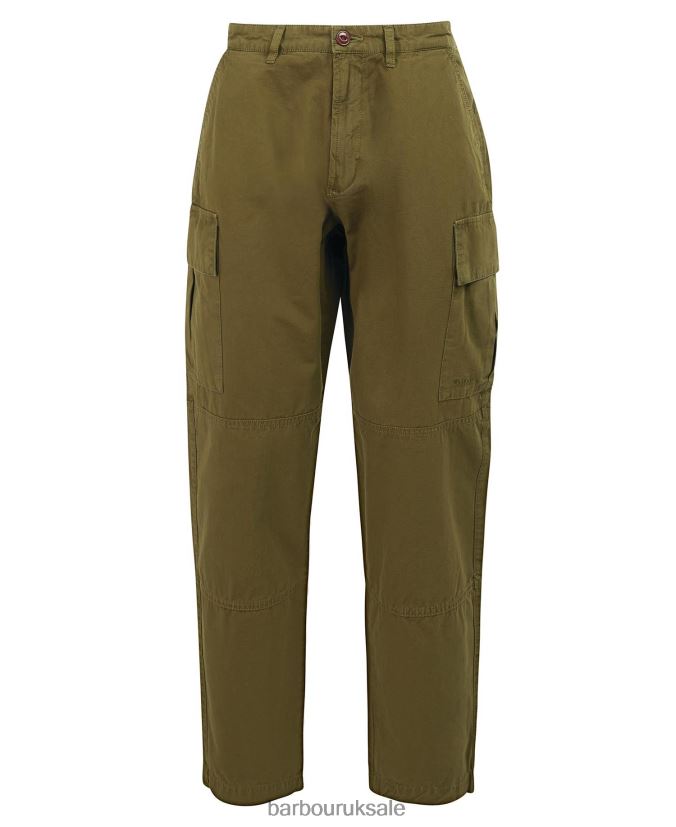 Essential Ripstop Cargo Trousers Barbour Men R08LB61183 Clothing Ivy Green