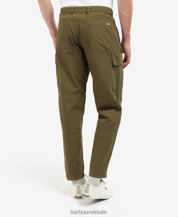 Essential Ripstop Cargo Trousers Barbour Men R08LB61183 Clothing Ivy Green