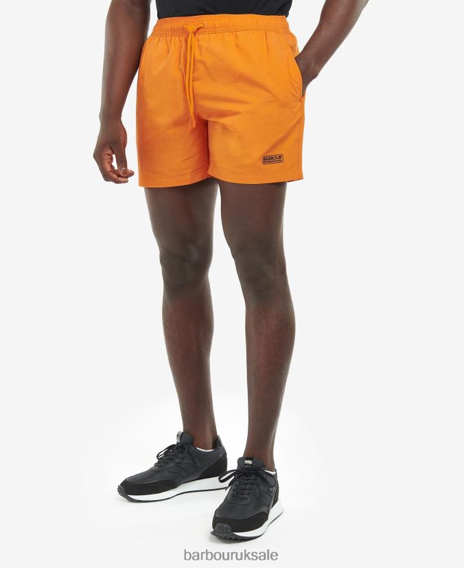 Essential Small Logo Swim Shorts Barbour Men R08LB61222 Clothing Marigold
