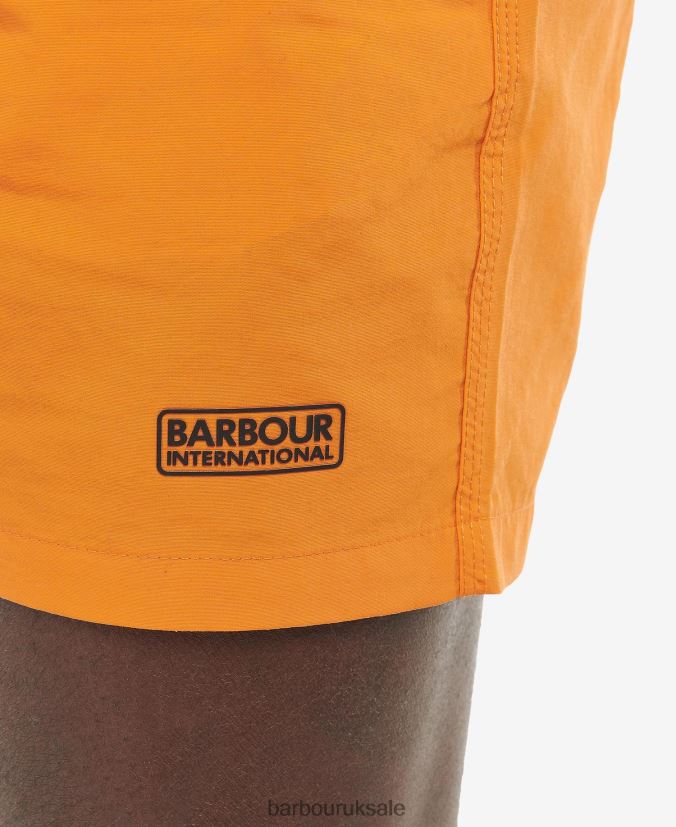 Essential Small Logo Swim Shorts Barbour Men R08LB61222 Clothing Marigold