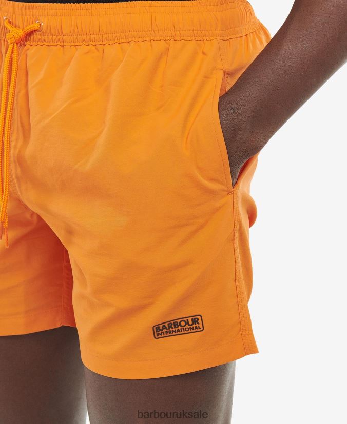 Essential Small Logo Swim Shorts Barbour Men R08LB61222 Clothing Marigold