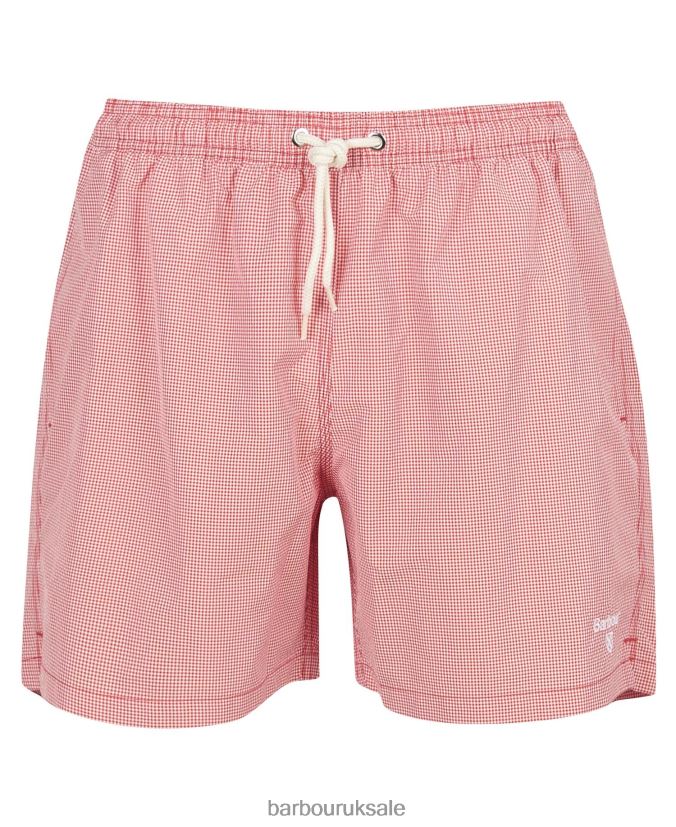 Gingham Swim Shorts Barbour Men R08LB61205 Clothing Classic Red