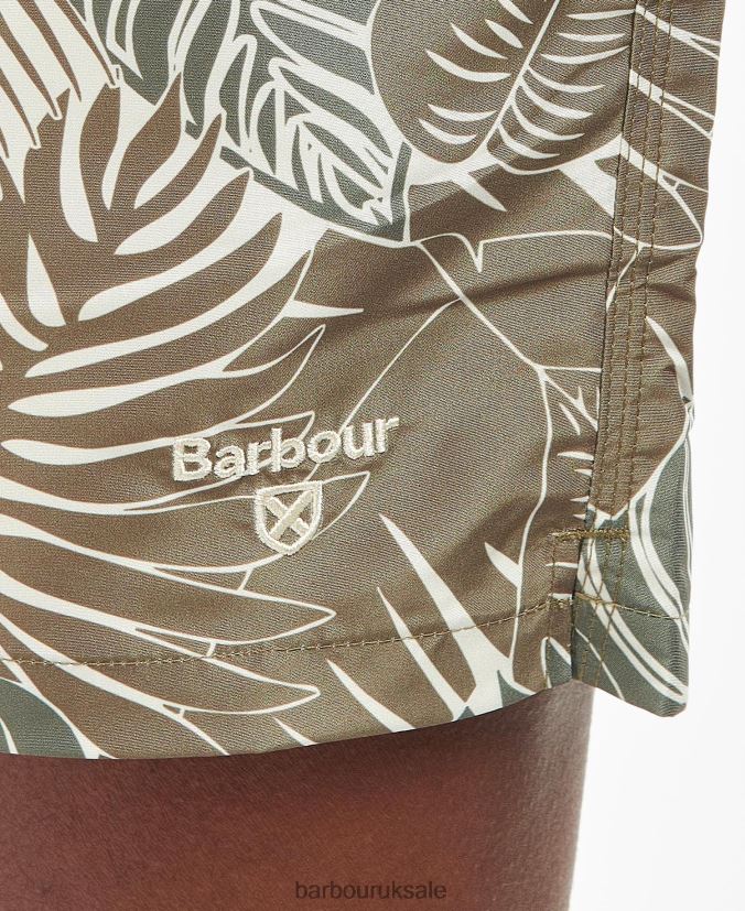 Leaf Swim Shorts Barbour Men R08LB61206 Clothing Olive