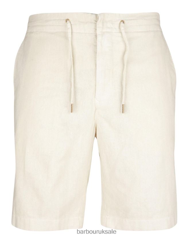 Linen Cotton Mix Shorts Barbour Men R08LB61155 Clothing Military Green