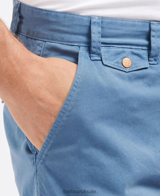 Neuston Twill Shorts Barbour Men R08LB61158 Clothing Force Blue