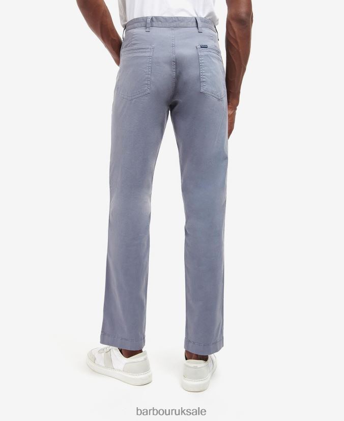 Overdyed Twill Trousers Barbour Men R08LB61204 Clothing Washed Blue