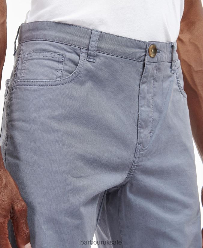 Overdyed Twill Trousers Barbour Men R08LB61204 Clothing Washed Blue