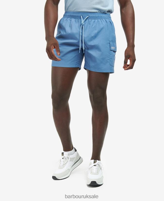 Pocket Swim Shorts Barbour Men R08LB61192 Clothing Blue Horizon