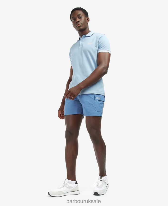 Pocket Swim Shorts Barbour Men R08LB61192 Clothing Blue Horizon