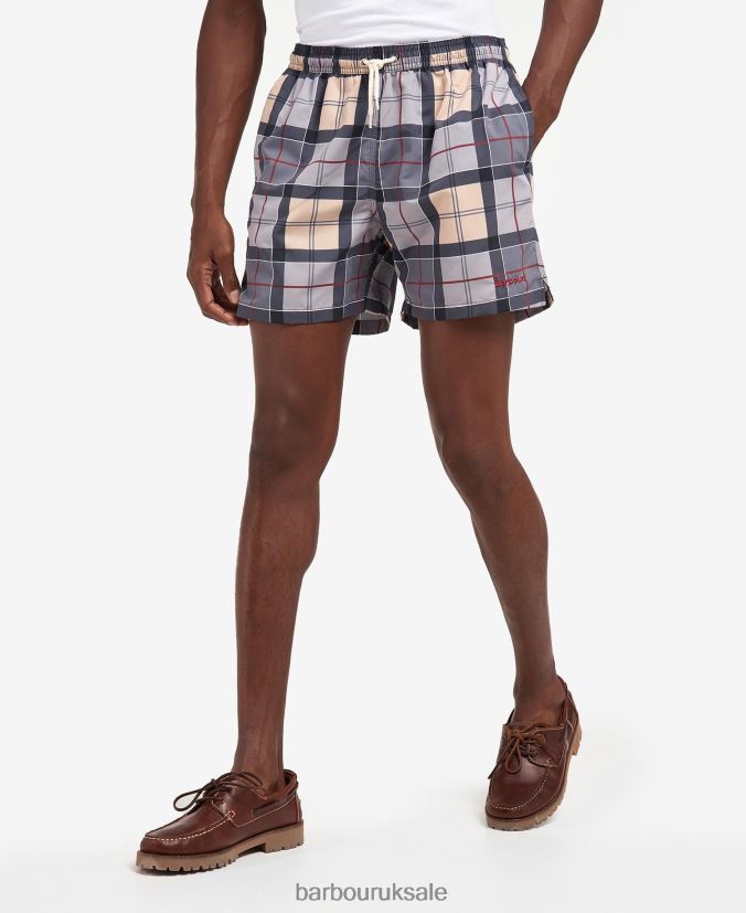 Tartan Swim Shorts Barbour Men R08LB61157 Clothing Aqua Tartan