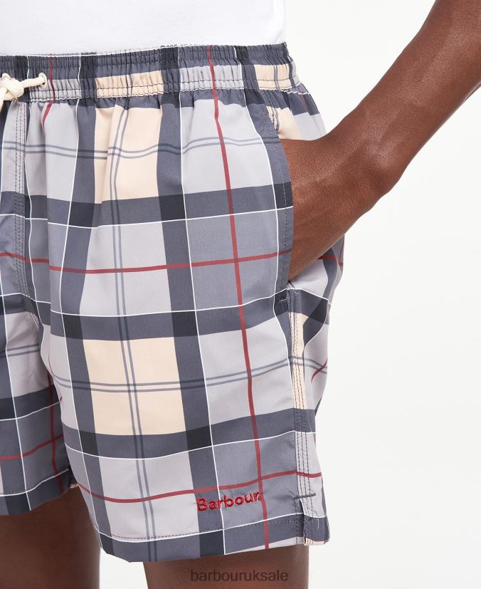 Tartan Swim Shorts Barbour Men R08LB61157 Clothing Aqua Tartan