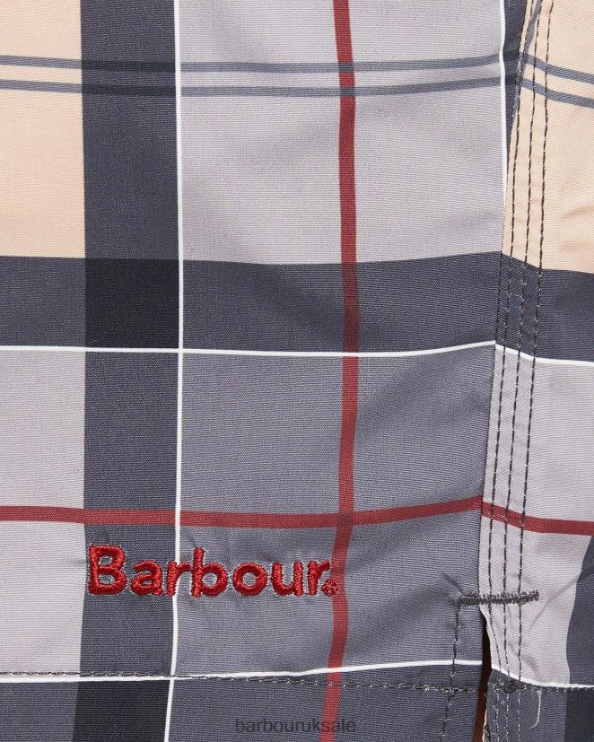 Tartan Swim Shorts Barbour Men R08LB61157 Clothing Aqua Tartan