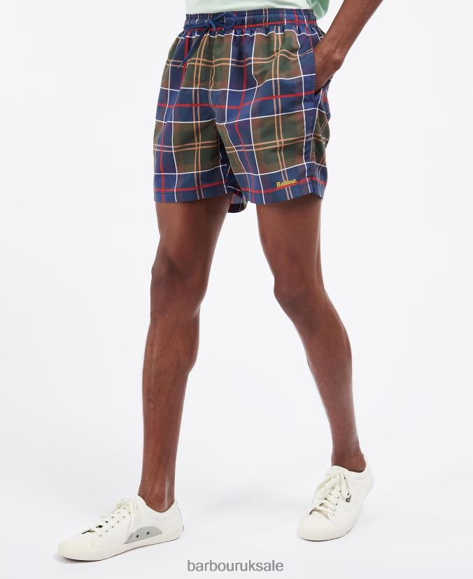 Tartan Swim Shorts Barbour Men R08LB61169 Clothing Summer Navy Tartan