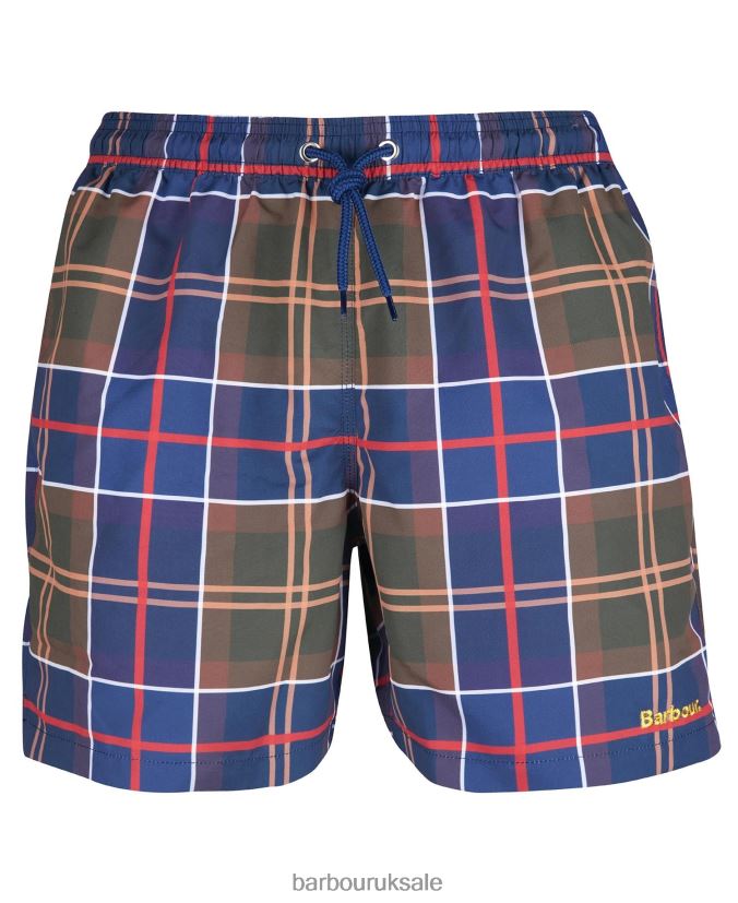 Tartan Swim Shorts Barbour Men R08LB61169 Clothing Summer Navy Tartan