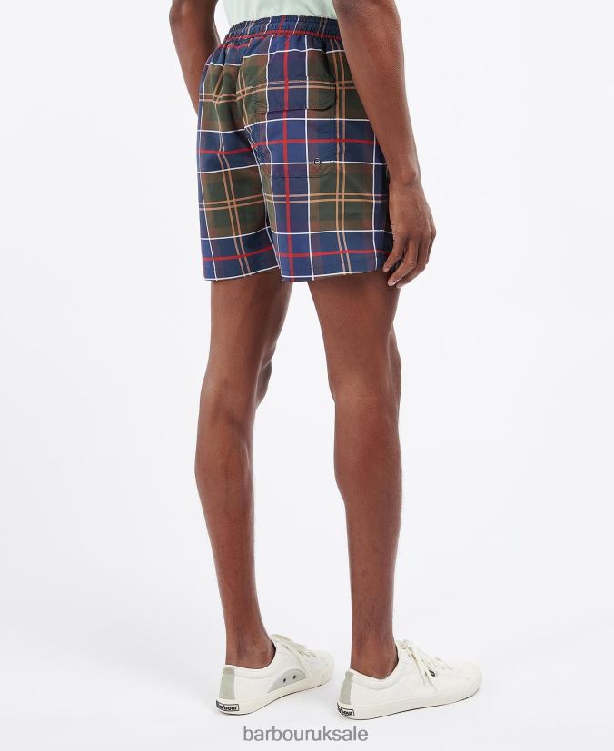 Tartan Swim Shorts Barbour Men R08LB61169 Clothing Summer Navy Tartan