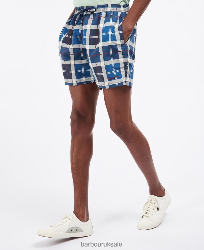 Tartan Swim Shorts Barbour Men R08LB61175 Clothing Summer Navy Tartan