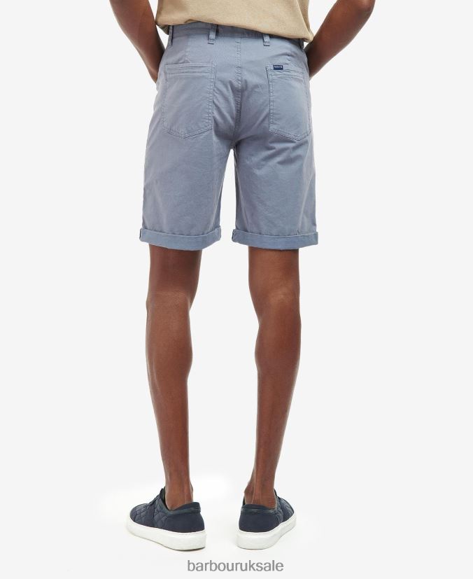 Twill Shorts Barbour Men R08LB61176 Clothing Washed Blue
