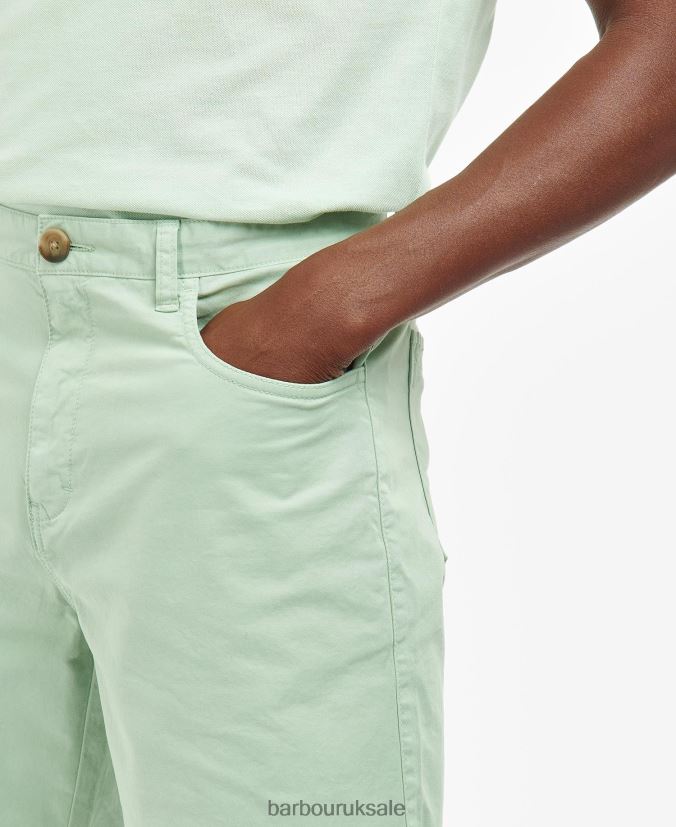 Twill Shorts Barbour Men R08LB61177 Clothing Washed Blue