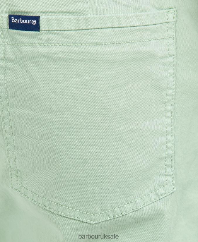 Twill Shorts Barbour Men R08LB61177 Clothing Washed Blue