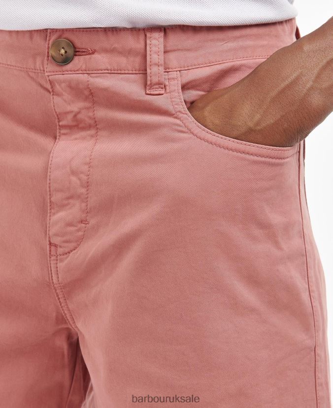 Twill Shorts Barbour Men R08LB61235 Clothing Washed Blue