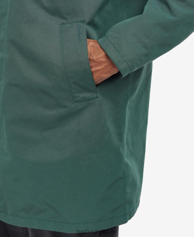 Barnley Waterproof Mac Jacket Barbour Men R08LB6195 Clothing Green Gables