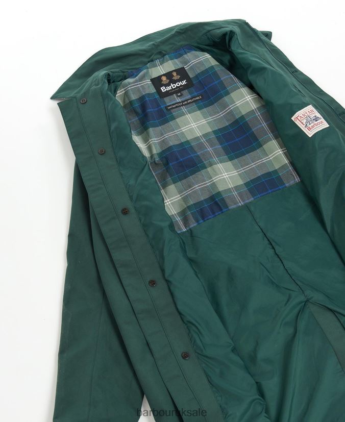 Barnley Waterproof Mac Jacket Barbour Men R08LB6195 Clothing Green Gables