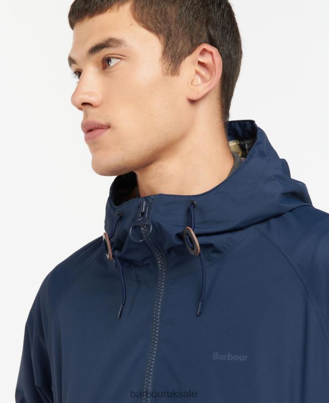 Hooded Dormus Waterproof Jacket Barbour Men R08LB6188 Clothing Navy/Dress
