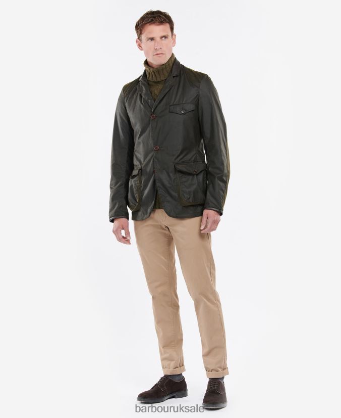 Beacon Sports Wax Jacket Barbour Men R08LB628 Clothing Olive