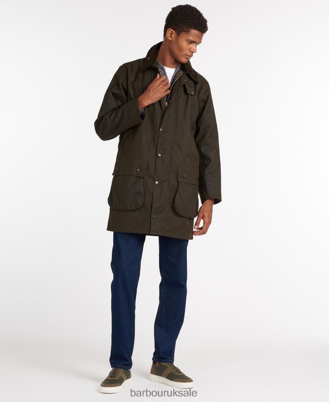 Classic Northumbria Wax Jacket Barbour Men R08LB616 Clothing Olive