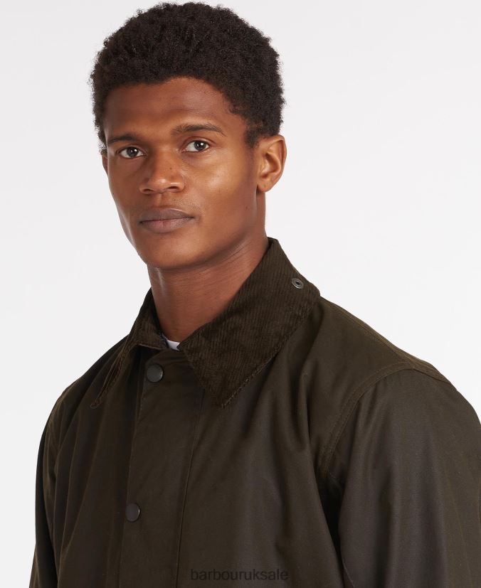 Classic Northumbria Wax Jacket Barbour Men R08LB616 Clothing Olive
