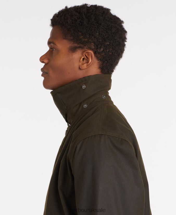 Classic Northumbria Wax Jacket Barbour Men R08LB616 Clothing Olive