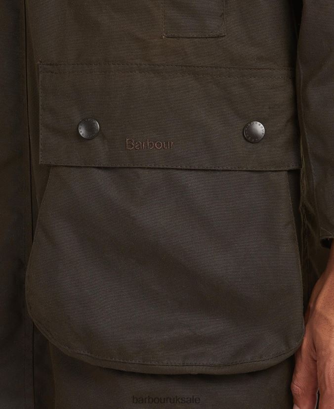 Classic Northumbria Wax Jacket Barbour Men R08LB616 Clothing Olive