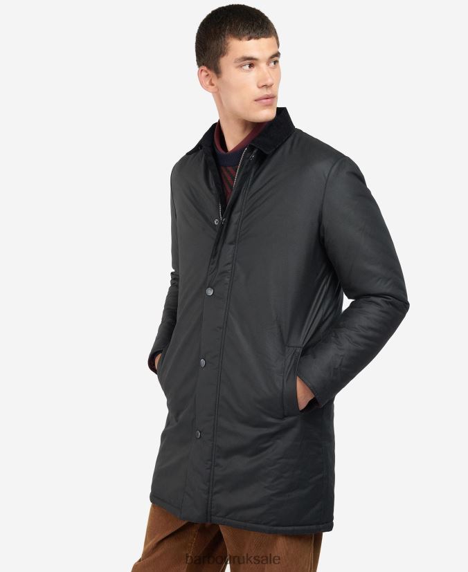 Kenstone Wax Jacket Barbour Men R08LB671 Clothing Black/Cordovan
