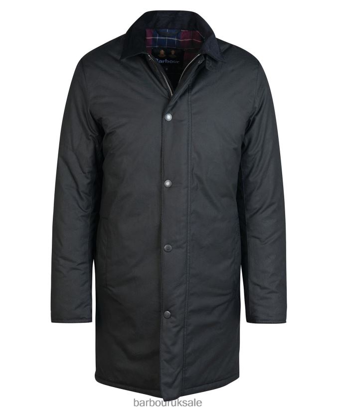 Kenstone Wax Jacket Barbour Men R08LB671 Clothing Black/Cordovan