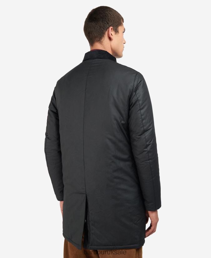 Kenstone Wax Jacket Barbour Men R08LB671 Clothing Black/Cordovan