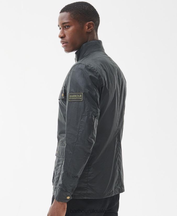 Lightweight Duke Waxed Cotton Jacket Barbour Men R08LB631 Clothing Sage